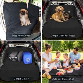 img 3 attached to 🐾 Waterproof Pet Cargo Cover Liner for SUV - PACKISM Dog Seat Cover with Side Flap Protector, Universal Fit for Vans, Sedans, and SUVs