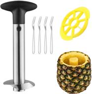 🍍 pineapple corer and slicer combo with upgraded, reinforced, and thicker stainless steel blade - ideal peeler and core remover tool for home & kitchen logo