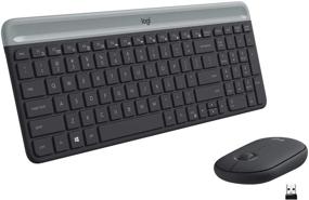 img 4 attached to Комплект беспроводной клавиатуры и мыши Logitech MK470 Slim - компактный дизайн с низким профилем, бесшумная работа, USB-приемник 2,4 ГГц, подключение Plug and Play, долгий срок службы батареи - графит.