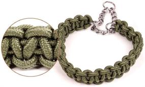 img 2 attached to 🐾 Durable & Heavy Duty Dog Collar and Leash Set for Training Small, Medium, and Large Dogs - Heavy Duty Rope Braided Leash Included!