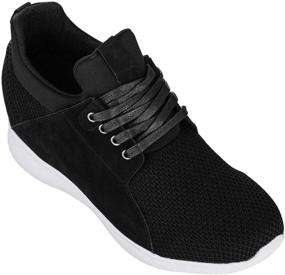 img 4 attached to Invisible Height Increase Trainer Men's Shoes: CALTO Elevator Sneakers Revamp Your Style!