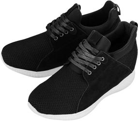 img 1 attached to Invisible Height Increase Trainer Men's Shoes: CALTO Elevator Sneakers Revamp Your Style!