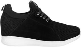 img 3 attached to Invisible Height Increase Trainer Men's Shoes: CALTO Elevator Sneakers Revamp Your Style!