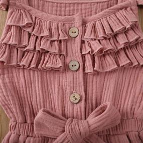 img 1 attached to 👗 Merqwadd Комбинезоны для малышей: очаровательная одежда без рукавов для девочек: комбинезоны и комбинезоны
