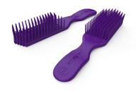 felicia leatherwood's purple detangler brush - ideal for kinky, curly, wavy 4c or straight hair - effortlessly tame tangles and define coils - painlessly suitable for all ages logo