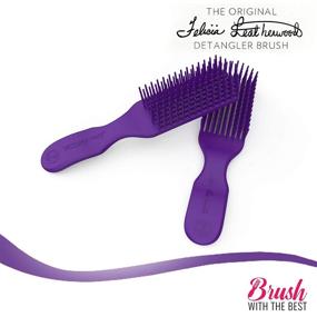 img 1 attached to Felicia Leatherwood's Purple Detangler Brush - Ideal for Kinky, Curly, Wavy 4c or Straight Hair - Effortlessly Tame Tangles and Define Coils - Painlessly Suitable for All Ages