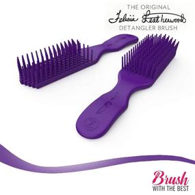img 2 attached to Felicia Leatherwood's Purple Detangler Brush - Ideal for Kinky, Curly, Wavy 4c or Straight Hair - Effortlessly Tame Tangles and Define Coils - Painlessly Suitable for All Ages