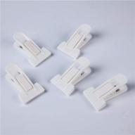 👖 20 high-quality plastic finger clips for hangers - durable pants hanger clips with strong pinch grip - ideal for slim-line clothes hangers - suitable for velvet or non-velvet hangers (20, white) logo