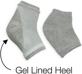 img 3 attached to 🧦 Moisturizing Heel Socks for Cracked Heels - Foot Cream for Dry, Cracked Feet - Gel Socks 4 Pair (Black, White, Pink, Gray)