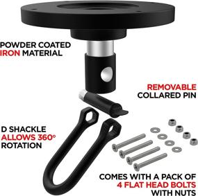 img 3 attached to 🥊 RDX Speed Bag Speedball Swivel: Heavy Duty 360° Multi Direction, Ceiling & Platform Mount Hook with Screws - Boxing, MMA, Muay Thai Training Equipment