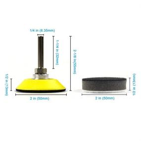 img 1 attached to 🪚 2 Inch (50mm) Hook and Loop Sanding Pad: 5 Pack with 1/4 Inches Shank Drill Attachment and Soft Foam Layer Buffering Pad