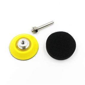 img 2 attached to 🪚 2 Inch (50mm) Hook and Loop Sanding Pad: 5 Pack with 1/4 Inches Shank Drill Attachment and Soft Foam Layer Buffering Pad