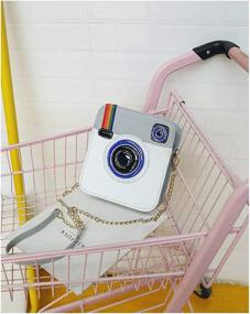 img 1 attached to 🌈 Женские сумки и кошельки - сумки через плечо Crossbody Snapshot Satchels в ярком дизайне радужных цветов