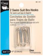 👙 dritz 99-1-61 clear plastic bra hooks for swim suits - 1-inch size, pack of 2 logo