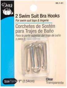 img 1 attached to 👙 Dritz 99-1-61 Clear Plastic Bra Hooks for Swim Suits - 1-Inch Size, Pack of 2