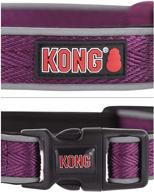 🐾 enhance safety and comfort with kong comfort reflective premium padded weave dog collar logo