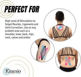 img 2 attached to 🏋️ Kinesio Taping Tex Gold FP - Beige - 2 in. x 13 ft - 2 Pack: Elastic Therapeutic Athletic Tape for Effective Support and Relief