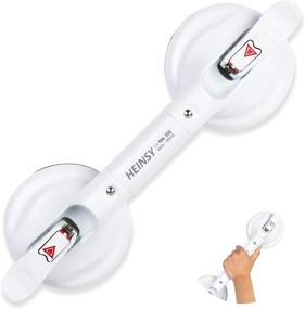 img 4 attached to Heinsy Suction Grab Bar: Secure Bathroom Safety Handle for Showers and Bathtubs (14.5inch)