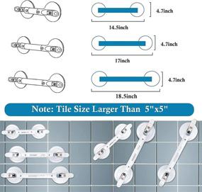 img 2 attached to Heinsy Suction Grab Bar: Secure Bathroom Safety Handle for Showers and Bathtubs (14.5inch)