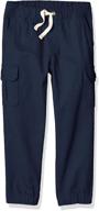 boys' clothing: amazon essentials toddler cargo pants, perfect pants for active toddlers logo