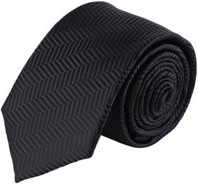 img 4 attached to Jacob Alexander Boys Tone Herringbone Boys' Accessories for Neckties