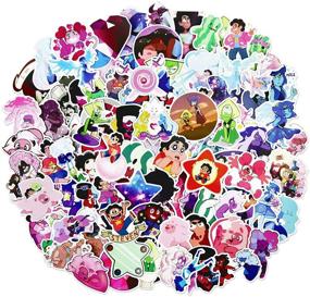 img 4 attached to 100-Piece Set: Steven Universe Waterproof Vinyl Cute Cartoon Stickers for Cars, Laptops, Water Bottles, Luggage, Snowboards - Fun Decals