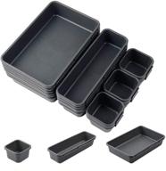 🗄️ ideal storage solution: interlocking desk drawer organizer tray - 24 pcs dividers for office, kitchen, and bathroom logo