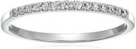 💍 10k white gold prong-set round diamond wedding band - vir jewels petite 1/8 cttw logo