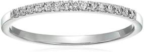 img 4 attached to 💍 10K White Gold Prong-Set Round Diamond Wedding Band - Vir Jewels Petite 1/8 cttw