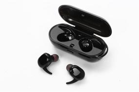 img 4 attached to 🎧 Winage Wireless Earbuds: 10-Hour Playtime, Deep Bass Stereo Sound Headphones in Black