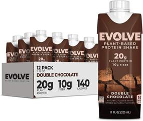 img 4 attached to 🌱 Evolve Double Chocolate Plant-Based Protein Shake - 20g Vegan Protein, Dairy-Free, No Artificial Sweeteners, Non-GMO, 10g Fiber, 11oz (12 Pack, Formula May Vary)