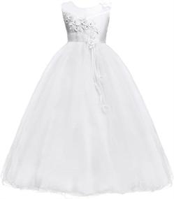 img 4 attached to 👗 Wedding Princess Pageant Dresses for Bridesmaid Girls' Clothing
