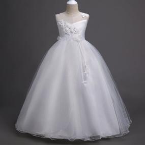 img 3 attached to 👗 Wedding Princess Pageant Dresses for Bridesmaid Girls' Clothing