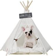 🐾 pet teepee dog or cat bed - portable lace style tent & house - with optional cushion - ideal for puppies, dogs, and cats logo