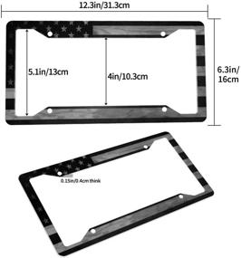 img 2 attached to American Flag License Plate Frame Exterior Accessories for License Plate Covers & Frames