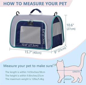 img 3 attached to A4pet Cat Carrier Dog Carriers - Airline Approved Lightweight Soft-Sided Portable Pet Travel Washable Carrier for Kittens and Puppies with Removable Soft Plush Mat, Pockets, and Locking Safety Zippers