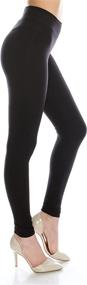 img 4 attached to EttelLut Cotton Spandex Leggings - Full/Capri Length, Regular/Plus Size