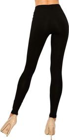 img 1 attached to EttelLut Cotton Spandex Leggings - Full/Capri Length, Regular/Plus Size