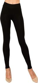 img 3 attached to EttelLut Cotton Spandex Leggings - Full/Capri Length, Regular/Plus Size