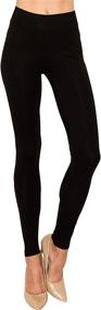 img 2 attached to EttelLut Cotton Spandex Leggings - Full/Capri Length, Regular/Plus Size