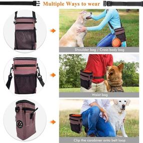 img 1 attached to 🐶 EDUPLINK Dog Treat Training Pouch: Large Capacity Kit with 3 Wearing Options, Built-in Poop Bag Dispenser, Waterproof & Easy to Clean