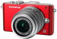 📷 olympus pen e-pl3 14-42 мм 12,3 мп беззеркальная цифровая камера - красная (старая модель) логотип