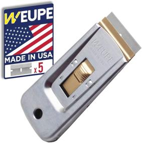 img 4 attached to 🔪 WEUPE Multi-Purpose Razor Blade Scraper Tool: Window Scraper, Glass Cooktop Scraper, Paint Scraper, Car Decal, Sticker and Glue Remover Razor Holder with 5 Replaceable Single Edge Blades