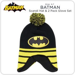 img 3 attached to Boys' Cold Weather Accessories: DC Comics Batman Winter Mittens - Get Cozy!