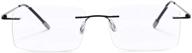 🕶️ uv blocking anti-glare blue light filter bifocal reading glasses - rimless eyewear logo