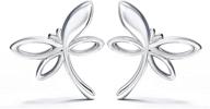 🦢 women's swanwave dragonfly earrings | sterling silver s925 | teen girls' insect stud earrings logo