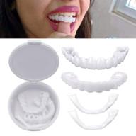 😁 snap on denture teeth: instant confidence smile with temporary fake teeth logo
