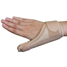 img 2 attached to 🤚 HealthGoodsIn - Pediatric Thumb Spica Splint for Kids with Tissue Injury Support Brace - Lightweight, Breathable, and Fits Both Hands