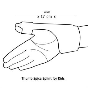 img 3 attached to 🤚 HealthGoodsIn - Pediatric Thumb Spica Splint for Kids with Tissue Injury Support Brace - Lightweight, Breathable, and Fits Both Hands