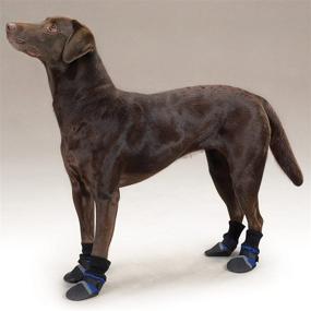 img 1 attached to 🐾 Blue Fleece Lined Pet Boots by Guardian Gear